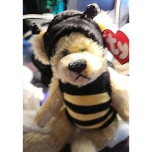Ty Beezee Bee Teddy Bear Attic Treasures Poseable Jointed Plush With Tag Toy